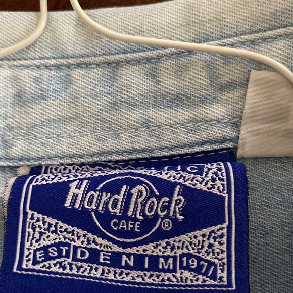 Hard Rock Memphis Vintage Oxford Denim Shirt. - Picture 3 of 3
